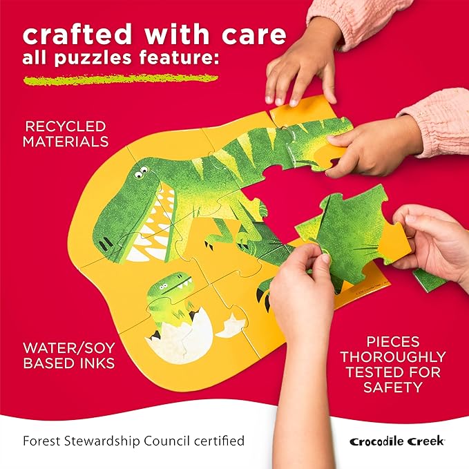 Crocodile Creek 50-Piece Jigsaw Puzzle - Fun Table or Floor Puzzles for Kids Ages 4-6 and Up - Includes Heavy-Duty Shaped Box for Storage - Chicken Coop - 14" x 18" Finished