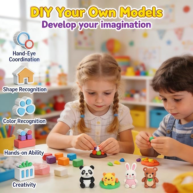 ARTPAR Air Dry Clay for Kids,90 Colors Modeling Model Magic Clay,DIY Molding Clay Starter Kit with Sculpting Tools,Soft and Non-Sticky,Art and Crafts for Boys & Girls 3-12 Years Old.