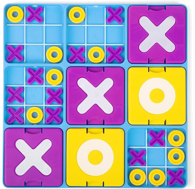 Ultimate Tic Tac Toe™ By Relatable, Exciting Board Games for Family Gatherings, Great Games for Kids, Includes 1 Board, 41 Mini X's, 40 Mini O's, 5 Large X's, 5 Large O's