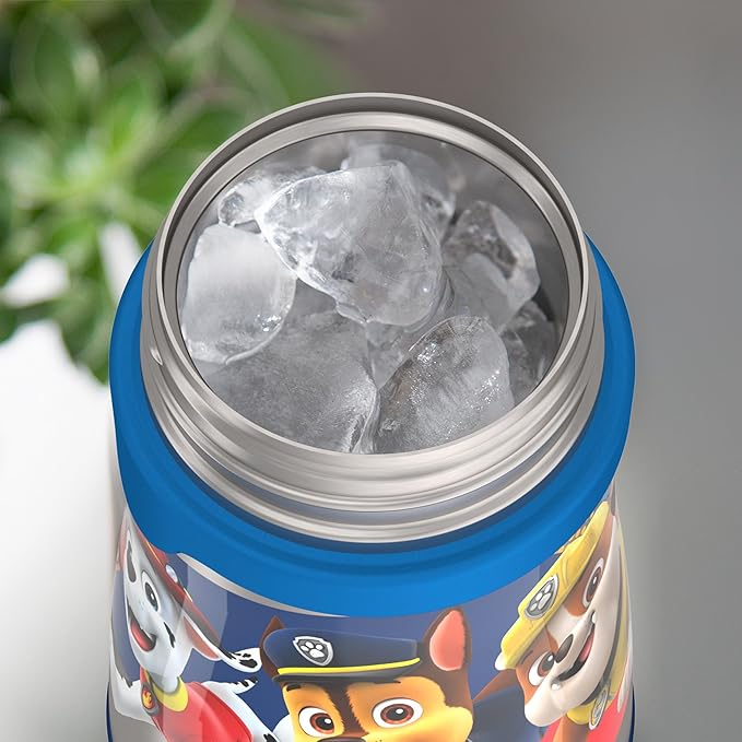THERMOS Vacuum Insulated Stainless Steel 10oz Straw Bottle, PAW PATROL BOY (Pack of 3)