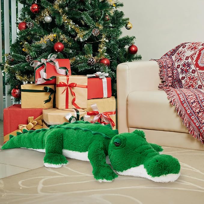 MorisMos 51inch Giant Alligator Stuffed Animal, Soft Huge Alligator Plush Toy, Big Stuffed Crocodile Gifts for Kids Boys Girls Brithday