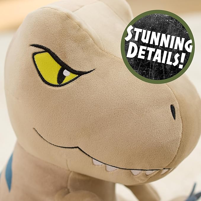 JURASSIC WORLD Rebirth Weighted Comfort Plush T. rex, 12 Inch Weighted Dinosaur Plush, Boys and Girls, Ages 3 and up, Kids Toys for Ages 3 Up by Just Play