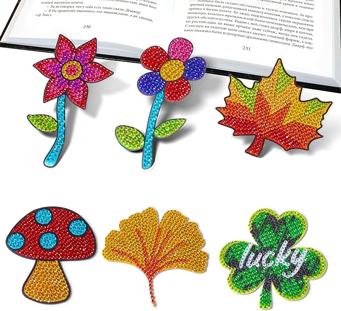 YiConfety Diamond Painting Kits, Kids Diamond Art Gift, Gem Art Kits for Girls Birthday, Arts and Crafts for Kids Ages 6 8 10 (Flower)