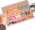 Alzheimers Products for Elderly, Wooden Handhold Games for Seniors with Dementia, Easy Magnetic Color & Number Activities for Parkinson Patients, Memory Care Cognitive Puzzle Matching Board