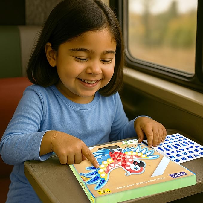 Imagimake Mirror Mosaic Birds Art Set |DIY Craft Kits | Foil Stickers for Boys |Activities for Kids Ages 3-5 | Art Kit for Toddlers | Crafts for Kids Ages 4-8 | 3,4,5,6,7 Year Old Girl Birthday Gift