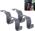 Amooca Car Seat Headrest Hook Universal Vehicle Storage Hanger Leather with Metal Car Seat Back Organizer for Handbag Purse Coat Grey 4 Pack