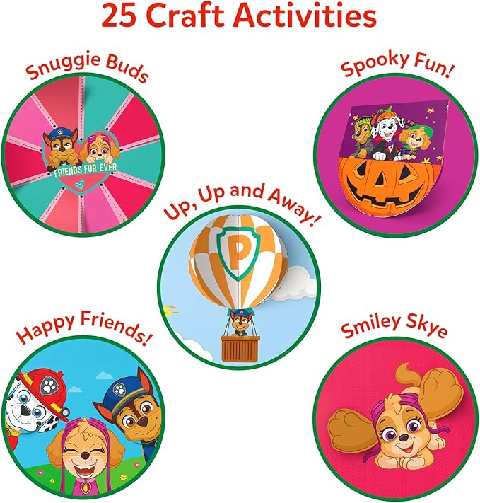 Skillmatics Scissor Skills Activity Book - Snip Snip PAW Patrol, 25 Cutting & Creative Activities for Preschoolers, Fine Motor Skills, Felt Craft Kit, Screen-Free Fun, Gifts for Ages 3, 4, 5, 6, 7
