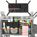 Wagon Organizer - Wagon Storage Attachment，Wagon Accessories Organizer Compatible, Large Capacity Mesh Cargo Storage Bag with Sorting Pockets Compatible with Wagon, Black