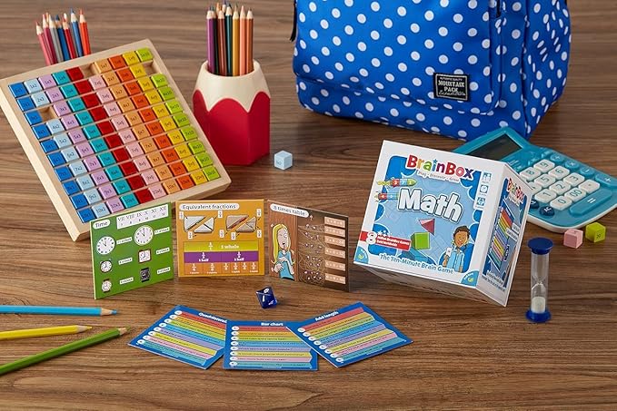 BrainBox Maths Card Game - Memory & Observation, Educational Numeracy Skills, Family-Friendly Trivia for Kids & Adults, Ages 8+, 1+ Players, 10 Minute Playtime, Made by Green Board Games