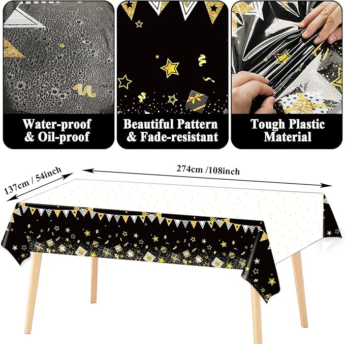 30th Birthday Party Supplies Serves 24 Black and Gold 30 Years Old Birthday Party Decorations Paper Plates Napkins Cheers to 30 Years Tablecloth Set Vintage 1996 Tableware Favors Kit for Men or Women