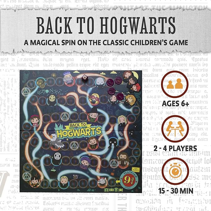 Paladone Back to Hogwarts Board Game | Officially Licensed Harry Potter Merchandise