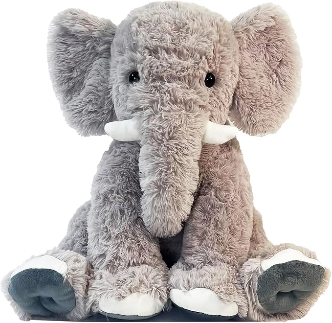 19.2 Inch Large Elephant Stuffed Animals,Clever Elephant Plush Toy for Kids, for Girls and Women,Super Soft Room Decoration(Gray).