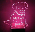 Night Light Multi Color Personalized LED Plug-in, Ultra-Slim Touch Night Light Smart Dusk to Dawn Sensor, Kids Children's Bedroom Kitchen Bathroom Hallway Play Room Variations (Puppy Pup Dog)