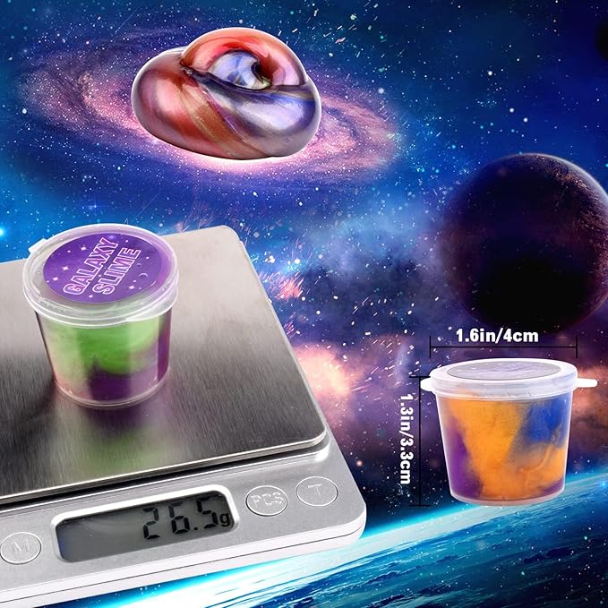 Galaxy Slime Kit with 60 Pack,Easter Slime Party Favors for Kids, Non Sticky,Wet,Soft Sludge Toy Mini Slime Bulk for Boys Girl, Stress Relief,Goodie Bags, Christmas Stuffers