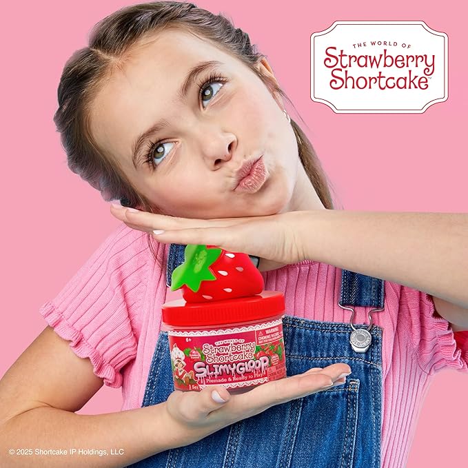 Strawberry Shortcake Scented Cloud Slime, Fluffy Strawberry Scented Slime, Birthday Party Favors for Kids 8-12