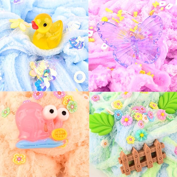 6 Pack Cloud Pink Slime Kids, Slime kit for Girls Ages 8-12, Toys for Girls and Boys, for Kids Set Party kit Goodie Bag Stuffers, Girl Birthday Gift Cute Stuff