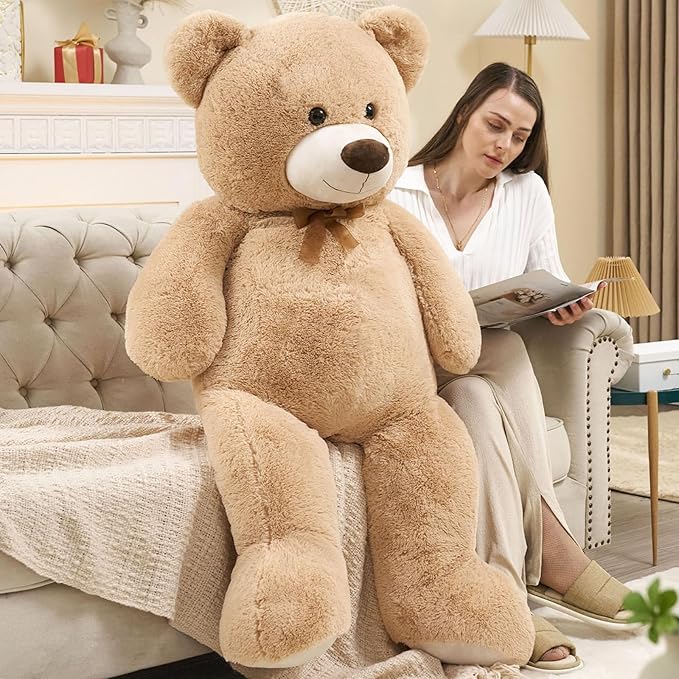 Toys Studio Ultra Soft Teddy Bear 51 inch Giant Stuffed Animal Large Stuffed Bear Plush Toy for Girls Women Gifts Christmas Kids Easter Valentine's Day Mother's Day