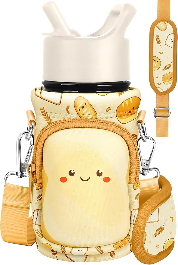 Miss Adola Water Bottle Carrier with Strap - Insulated Kids Water Bottle Holder for Boys Girls Bottle Bag for 10-18Oz