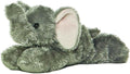 Aurora® Adorable Mini Flopsie™ Ellie™ Stuffed Animal - Mini Companions Ready for Playful Adventures - for Kids All Ages, Toddlers, Adults, and Families - Gray 8 Inches
