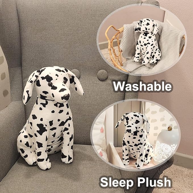 WEIGEDU Dalmatian Stuffed Animals, Stuffed Dalmatian, Stuffed Puppy Dog Plush Toys for Boy Girl Kids Birthday, 12 inches