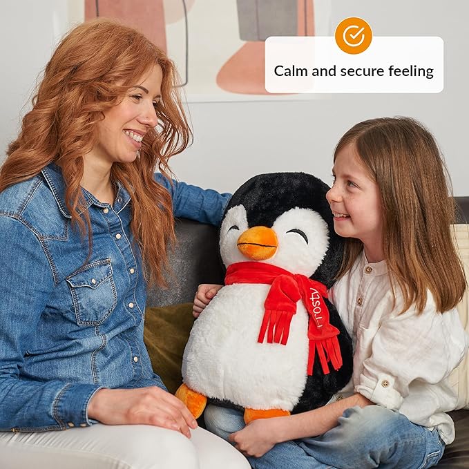 ODOXIA Big Weighted Plush for Anxiety 5lb Penguin | Stuffed Weighted Plush Animal for Kids, Adults