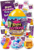 GirlZone Magic Potion Slime Kit - Glow-in-The-Dark, Multicolor, 6 Brews & Spell Book - Slime Making Kit & Magic Potion Set for Girls & Kids