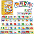 gisgfim 100 PCS Juego de Memoria de Banderas del Mundo en español para niños y adultos Flags of the World Memory Matching Games in Spanish Educational Matching Game Fun Fast Memory Game Gift Learning