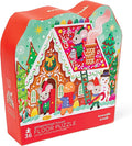 Crocodile Creek 36-Piece Jigsaw Floor Puzzle - Fun Floor Puzzles for Kids Ages 3-5 - Heavy-Duty Shaped Box for Storage - Gingerbread House - 20" W x 16" H Finished