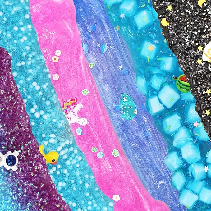 13 Pack Crunchy Slime kit,DIY Butter Slime,Stress Relief Toys,Craft Toy, for Girl and Boys Party Favors,Easter Basket Fillings