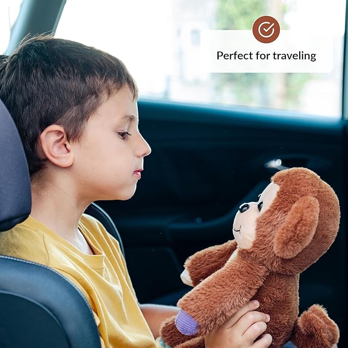 ODOXIA Sensory Monkey Stuffed Animal | Sensory Plush Toy | Fidget Stuffed Animal for Kids | Great for Sensory Needs | Sensory Stuffed Animals for Children | Sensory Pillow Plush