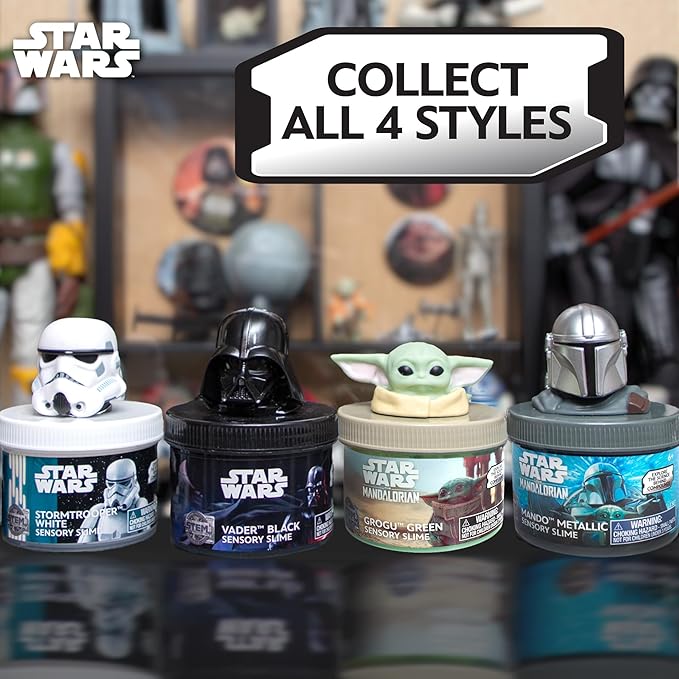 STAR WARS Vader Black Slime, 8 oz Galaxy Slime, Pre-Made Darth Vader Slime, Party Favors for Kids, Perfect for Goodie Bags, Desk Toys, Star Wars Merch, Star Wars Toys, Gifts for 6 Year Old Boys