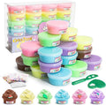 Slime Kit for Girls and Boys, Safe and Fluffy Slime for Kids, Stress Relief Kids Slime Kits for Toddlers, Stretchy Butter Slime Pack of 24