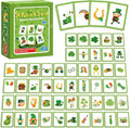 gisgfim 100 PCS Memory Matching Game St. Patrick's Day Concentration Memory Games Card for Kids Educational Ages 3-8 A Fun & Fast Shamrock Theme Matching Games