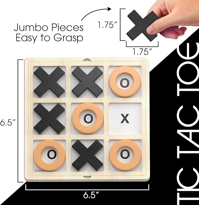 Keeping Busy Tic Tac Toe with Templates Dementia Activities for Seniors Games for Dementia Seniors Alzheimers Activities Alzheimers Products for Elderly Games for Seniors Gifts for Elderly Women & Men