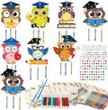 gisgfim 16 Pack Owl Wind Chime Kits Graduation Crafts for Kids Make Your Own Owl Wind Chime Wooden DIY Arts and Crafts for Graduation Party School Classroom Decorations Supplies Birthday Favors