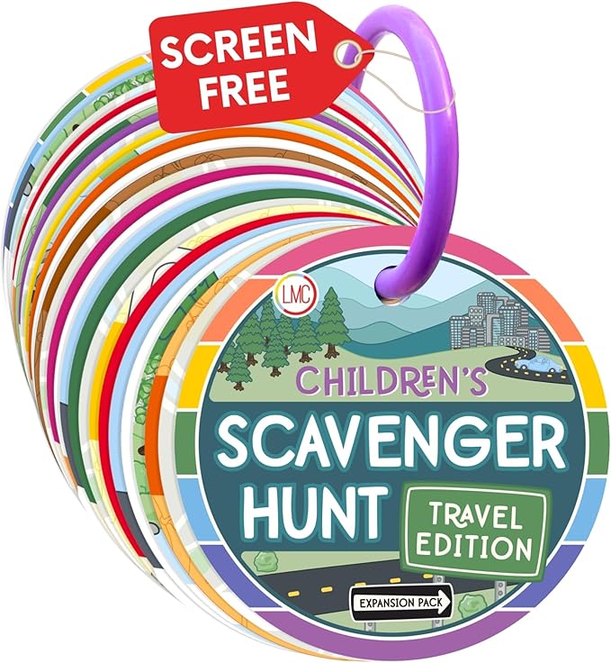 Children's Scavenger Hunt | Toddler Activities | Games for 2, 3 Year Old's & Up | Kids Educational Scavenger Hunt Cards (Travel Edition - Expanded Version)
