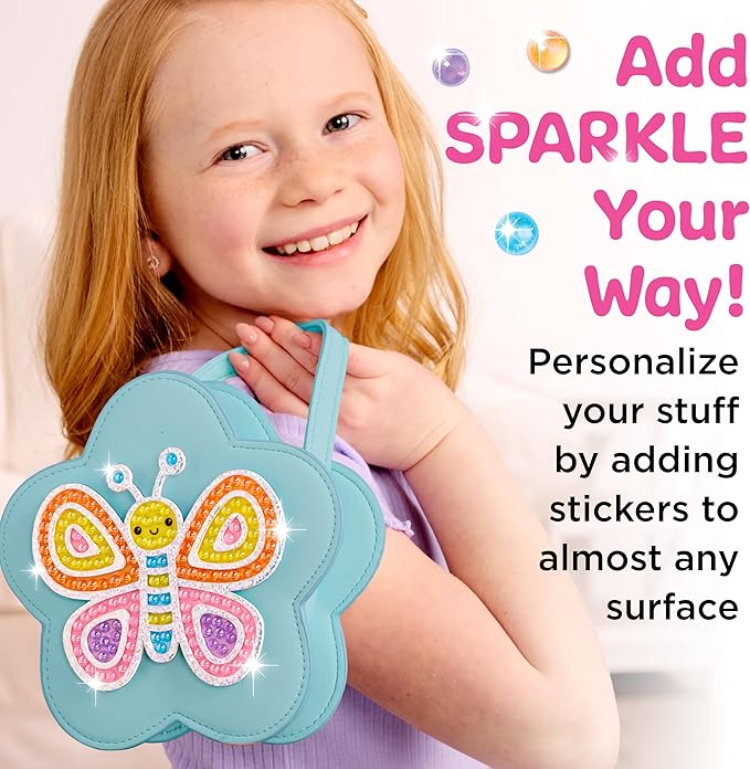 Creativity for Kids Bubble Gem Super Sticker: Butterfly - Mini Diamond Painting Kits for Kids, Arts and Crafts for Kids, Small Gifts for Spring for Girls (Ages 6+)