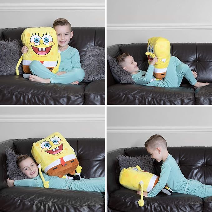 Spongebob Kids Bedding Super Soft Plush Cuddle Pillow Buddy, One Size, By Franco