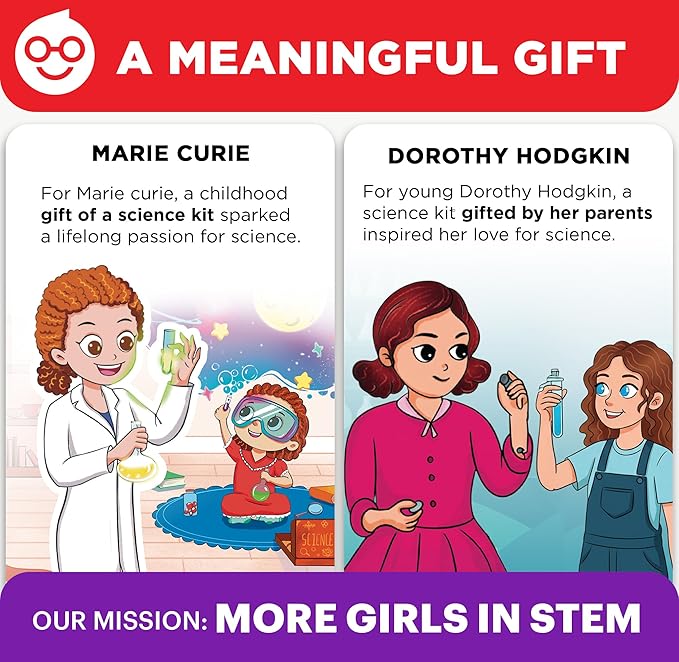 Doctor Jupiter Girls' Super Science Kit for Ages 8-12 Ideas for Girls 8,9,10+ Years Old | Chemistry Set, STEM Toy Kit with 100+ Experiments | Learning & Educational Projects