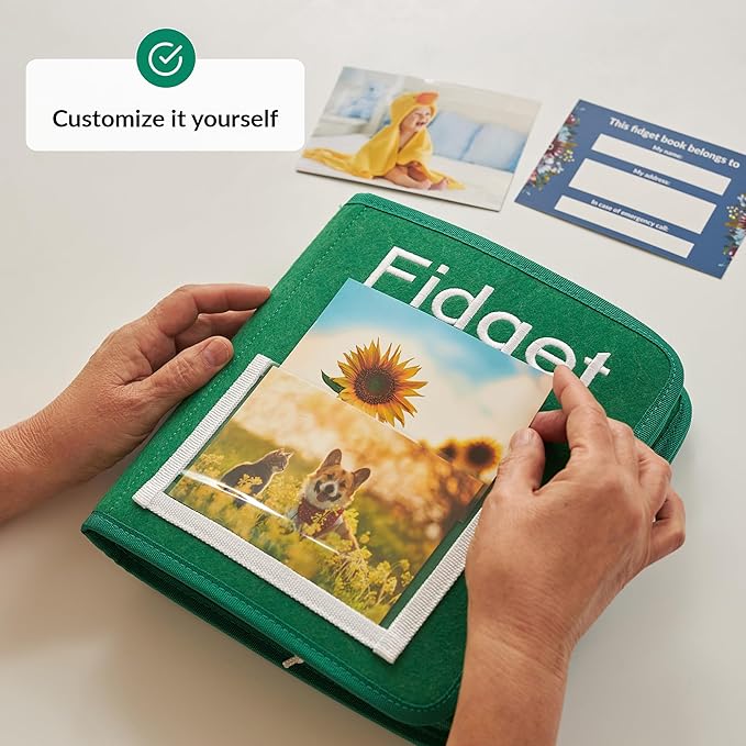 Fidget Book for Elderly | Fidget Blanket for Dementia | Dementia Products for Elderly | Gift, Activities and Fidget Toys for Seniors with Alzheimer’s or Dementia | Fidget Book v2