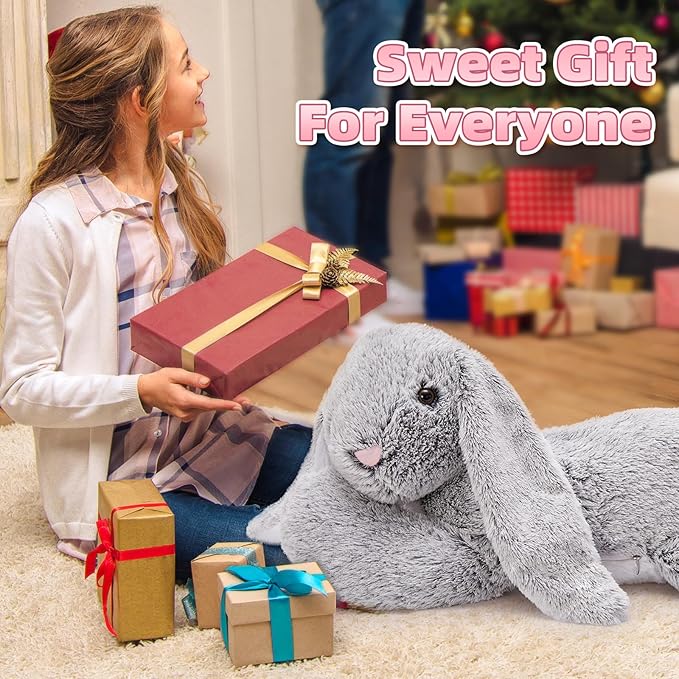 BENINY Large Bunny Stuffed Animal 31", Giant Easter Rabbit Plush Toy for Girls Boys Kids, Big Cuddly Pillow Gift for Girl Chirstmas Birthday