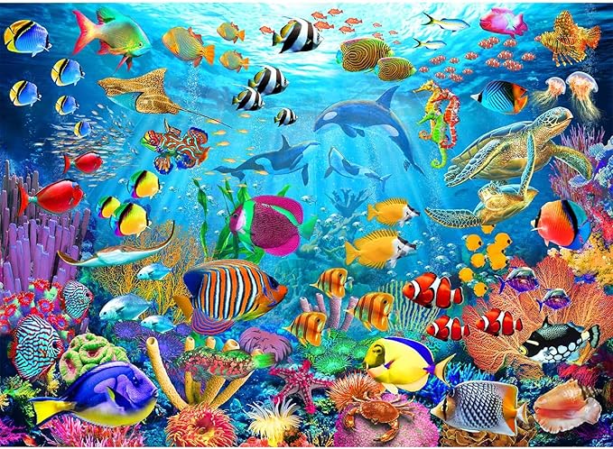 Puzzles for Kids Ages 6-8 8-10 Year Old - Ocean Underwater World, 200 Pieces Jigsaw Puzzles for Kids, Learning Educational Toys for Boys and Girls