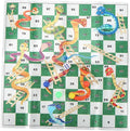 Naroote Foldable Ladder Board Game Set, 3 in 1 Flying Chess Snake Chess Family Dice Game, Clear Storage Box Sets with Portable Design, Ideal for Kids, Adults, Travel, Camping &