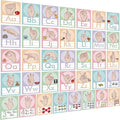 YIYDONG 36 Pieces ASL Alphabet Line Bulletin Board Set ABC Number Sign Language Flash Cards Wall Decorations for Pre-School Kindergarten Elementary Classroom Nursery Homeschool (Soft Tones)