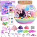 Unicorn Light-Up Terrarium Kit for Kids - Multicolor LED Night Light Birthday Gifts - Unicorn Toys for Girls Ages 4-6 7 8 9 10 Year Old - Kids Arts and Crafts Kit, Easter Ideal Gifts