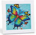Libfx Diamond Art Kits for Kids with Frame Diamond Art for Girls Boys Beginners Arts and Crafts Ages 8-12 Birthday Gifts (Butterfly)