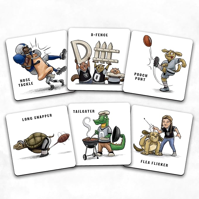 YouTheFan NFL Officially-Licensed Memory Match Game - Humorous, Team-Specific, Original Hand-Drawn Artwork, Fun for The Whole Family, for Fans Young and Old