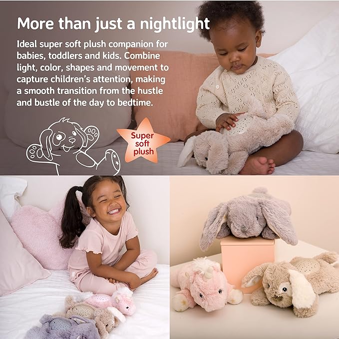 Cloud b Calming Mini Nightlight Star Projector | Gentle Brightness | 3 Colors | 1 Constellation | Auto-Shutoff | Dream Buddies Patch The Puppy