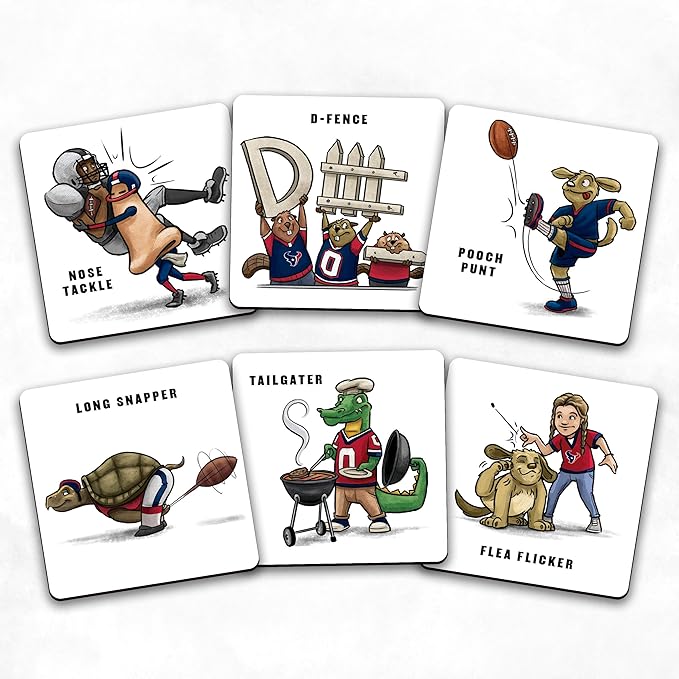 YouTheFan NFL Officially-Licensed Memory Match Game - Humorous, Team-Specific, Original Hand-Drawn Artwork, Fun for The Whole Family, for Fans Young and Old