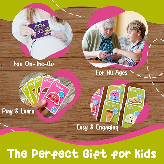 Fun Family Ice Cream Game Perfect for Adults and Children Ages 6-12 (Standard Edition) - Fast and Cute Kid Card Games The Whole Family Will Love